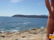 Promotion of my slave on the beach. He failed !! Humiliation & Small Dick