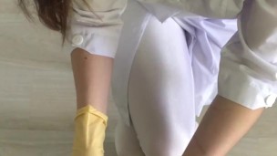 Female doctor exam penis
