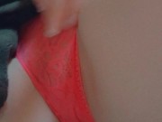 Spreading& rubbing my tight, pretty pussy