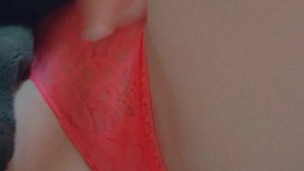 Spreading & rubbing my tight, pretty pussy