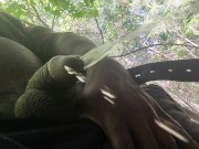 Tiktok hit yo dance ho piss video black dick pissing slow mo in woods  #10