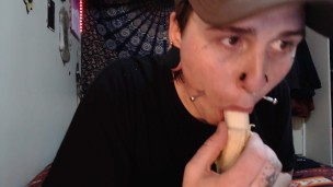 watch me deep throat a banana