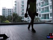 Thai teen trying to keep in shape but boyfriend trying to fuck her 2/16