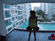 Thai teen trying to keep in shape but boyfriend trying to fuck her 5/16