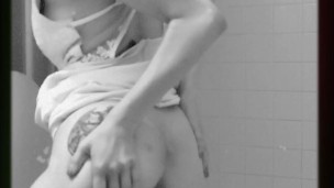 Peeing in white dress