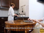 SISPORN After a blowjob blonde girl has vaginal sex with stepbrother 9/16