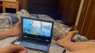 Massive cumshot on JerkMate 
