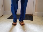 Nurse wetting her scrubs 12/16