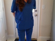 Nurse wetting her scrubs 5/16