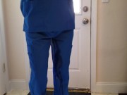 Nurse wetting her scrubs 8/16