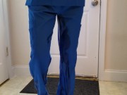 Nurse wetting her scrubs 9/16