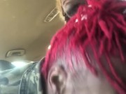 CarDate Fun With StacyRed!!!! Don’t try this at home he almost set my dreads on fire 😭😂 4/16