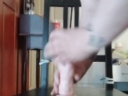Slut pussy gets fisted  (riding fist dildo)