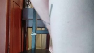  stretching out tight slut cunt (riding hand dildo)