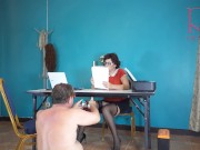 SEXRETARY Secretary shows pussy The boss shoots a naked secretary on video 16/16