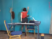 SEXRETARY Secretary shows pussy The boss shoots a naked secretary on video 4/16