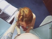 СЕКС В ОТЕЛЕ: РЫЖАЯ КРАСОТКА СОБЛАЗНИЛА МЕНЯ В ДУШЕ. КРАСИВЫЙ МИНЕТ. КОНЧИЛ НА КИСКУ. 5/16