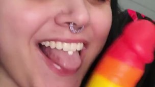 BBW xxKittens submissive neko girl quick fuck & cummies, moaning