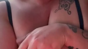 Flashing my big saggy tits in public 