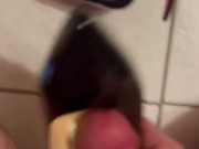 Girlfriends New Heels Blessed With Cum