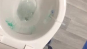 Cumshots in holiday house bathroom 