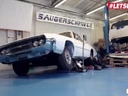 BumsBuero - Wild Vicky Busty German Babe Hardcore Pussy Fuck With The Local Mechanic - LETSDOEIT 1/16