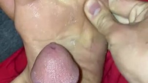 Shooting a load on my foot