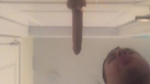 Fucking myself and licking up my cum