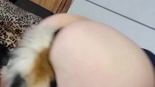 BBW xxkittens submissive neko girl showing off her tail & pretty pussy - take a peek hehe