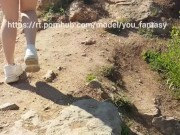 Секс с любовником у дороги с видом на море 1/16