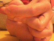 Nicoletta's great feet in this homemade pedicure