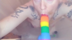Queer FTM Boy Does BJs And Ass Bounce 