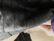 Big Hairy Clit Erection Under Leather Skirt - Screenshot 7 of 16 - Solo Girl