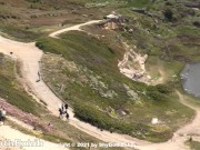 Teaser - Major nipslip over a busy scenic area (bonus slomo scene at end!) 1/16