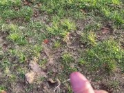 Huge Public Outdoor Cumshot