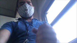 jerking off on the train in public and cumming for some voyeurs