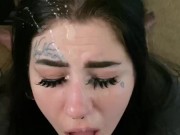 Kitty takes huge facial  15/16