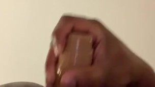 Black dude Playin with dildo in my ass 