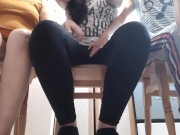 Мои коллеги меня начали трогать под столом и я им ответила взаимностью - lesbian_illusion 3/16