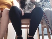 Мои коллеги меня начали трогать под столом и я им ответила взаимностью - lesbian_illusion 4/16