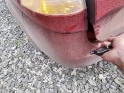 Hard anal in the trunk of a car 1/16