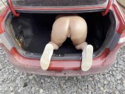 Hard anal in the trunk of a car 2/16