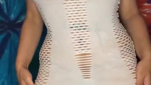 Lingerie body display with pussy peakaboo 