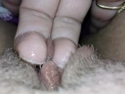 Teen fingering soaking wet pussy and clit until pulsating orgasms!