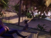 Куколд делится своей подругой с другом после пляжной вечеринки [3Д Хентай] 10/16