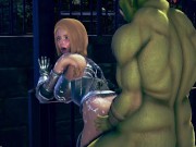 Female knight lose to monster ork - episode.2 10/16