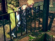 Female knight lose to monster ork - episode.2 12/16