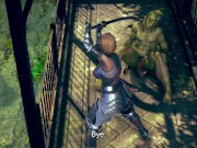 Female knight lose to monster ork - episode.2 3/16