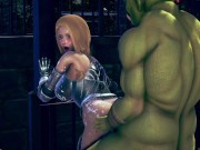 Female knight lose to monster ork - episode.2 8/16