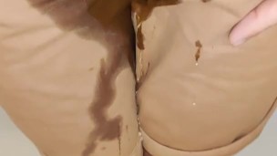 Pissing Brown Shorts in the Shower